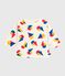 Babies' long-sleeved boat-print cotton T-shirt MILK /MULTICO