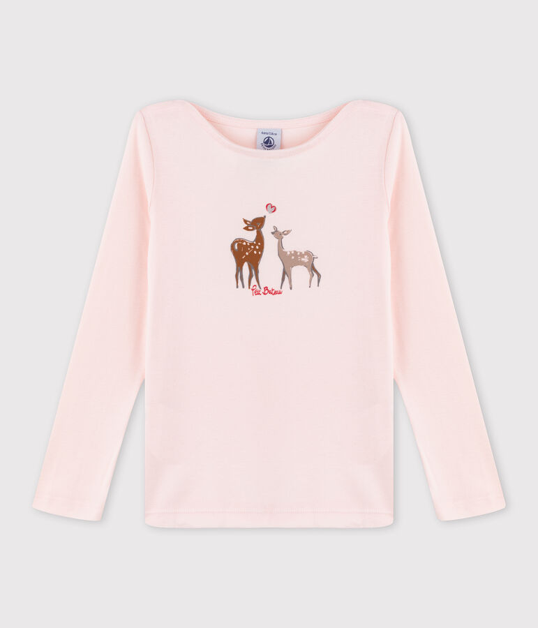 Girls' Screen Printed T-Shirt pink