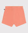 Babies' cotton terry shorts ABRICOT orange