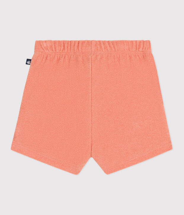Babies' cotton terry shorts orange