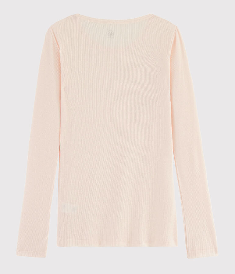 Women's wool and cotton blend T-shirt pink