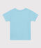 Children's short-sleeved printed cotton T-shirt AQUATIC blue