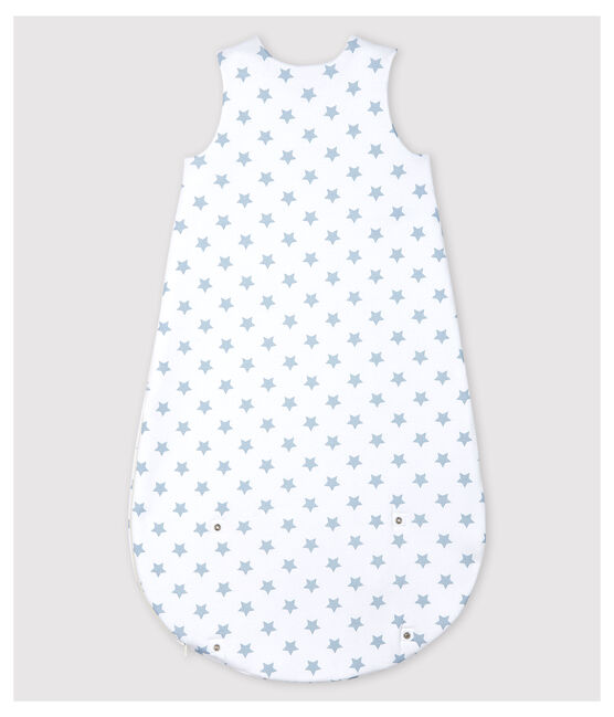 Babies' Starry Cotton Sleeping Bag ECUME white/MISTIGRI grey