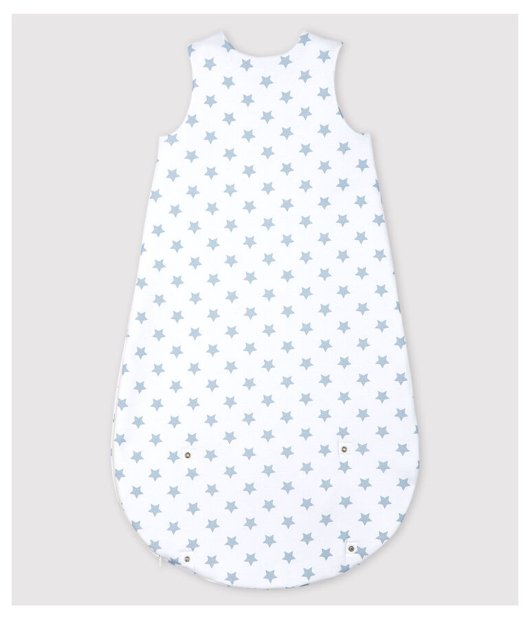 Babies' Starry Cotton Sleeping Bag ECUME white/MISTIGRI grey