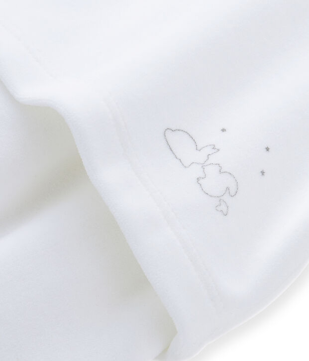 Unisex baby top and trouser set white/grey