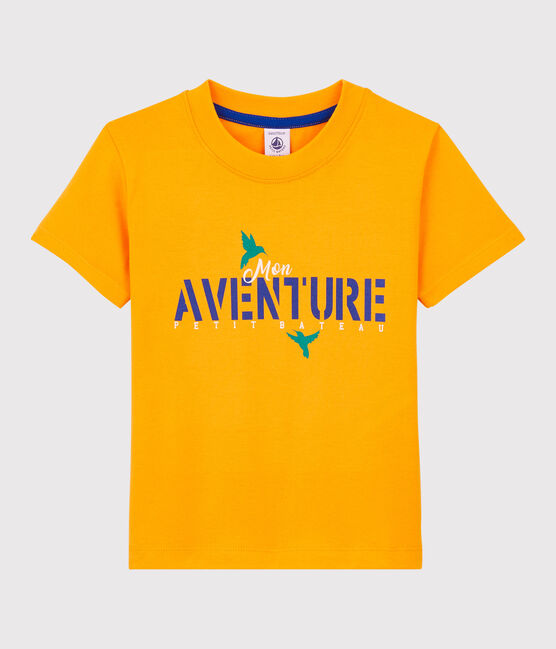 Boys' Short-Sleeved Jersey T-Shirt TEHONI yellow
