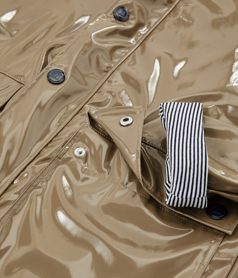 Women's glossy Raincoat NOISETTE