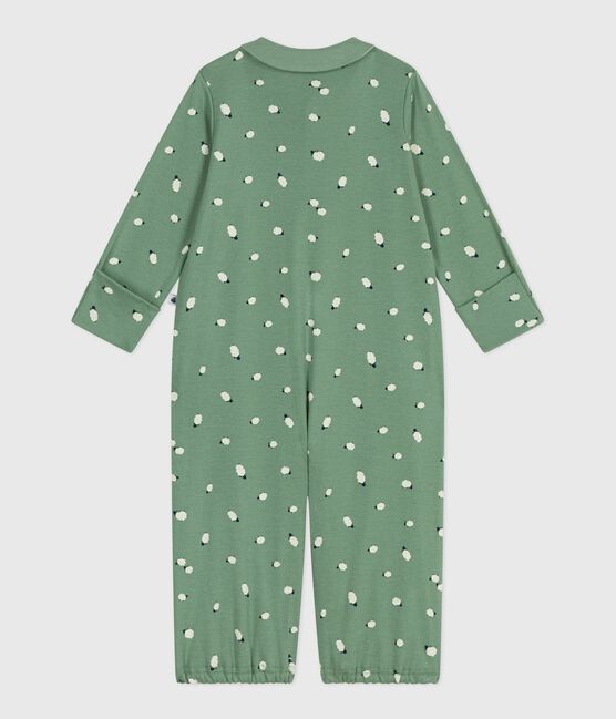 Babies' printed cotton jumpsuit/sleeping bag with a collar SAULE /MULTICO