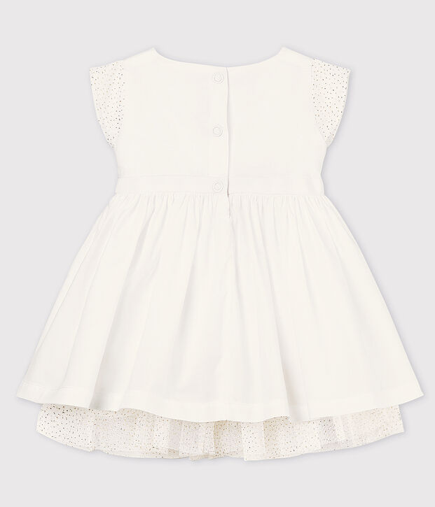 Baby Girls' Poplin Tulle Formal Dress white