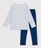 Pyjama  en velours white/blue/multicolor