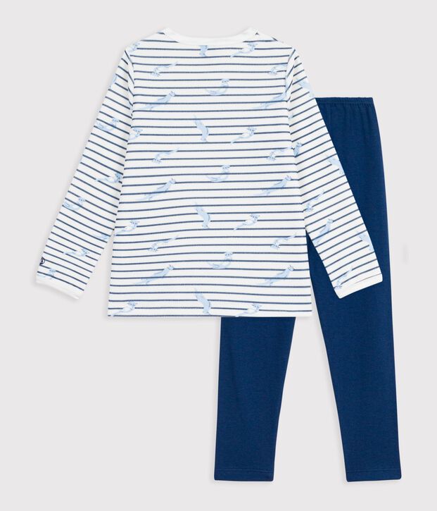 Pyjama  en velours white/blue/multicolor
