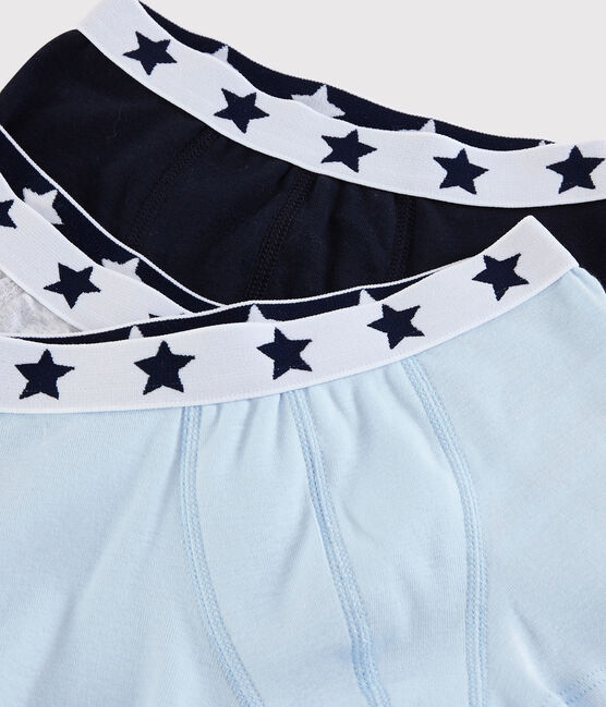 Boys' Plain Organic Cotton Boxer Shorts - 3-Pack variante 1