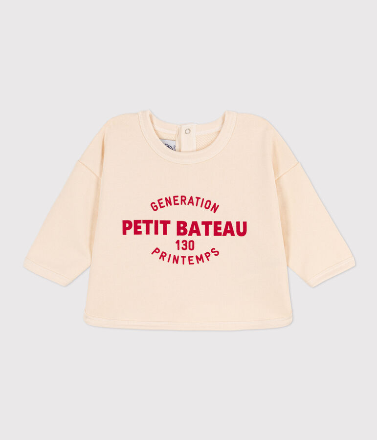 Babies' Fleece Sweatshirt Ecru