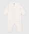 Babies' footless printed cotton pyjama suit white/multicolor