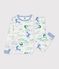 Children's snug-fitting printed cotton pyjamas white/multicolor