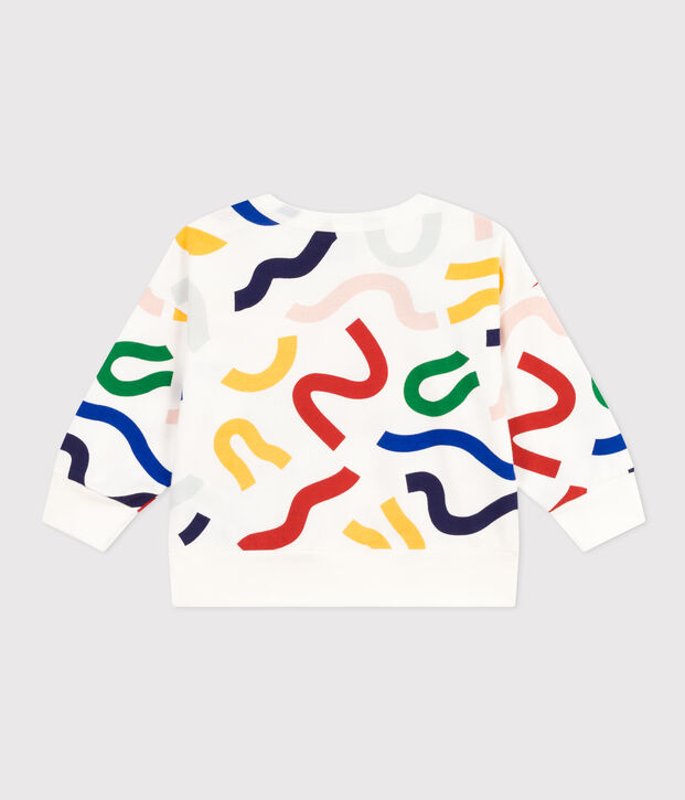 Babies' Lightweight Fleece Sweatshirt white/multicolor