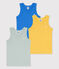 Boys' Plain Cotton Vests - 3-Pack variante 1
