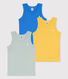 Boys' Plain Cotton Vests - 3-Pack