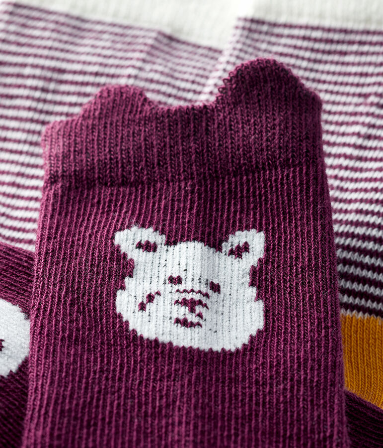 Pack of 2 pairs of baby socks multicolor