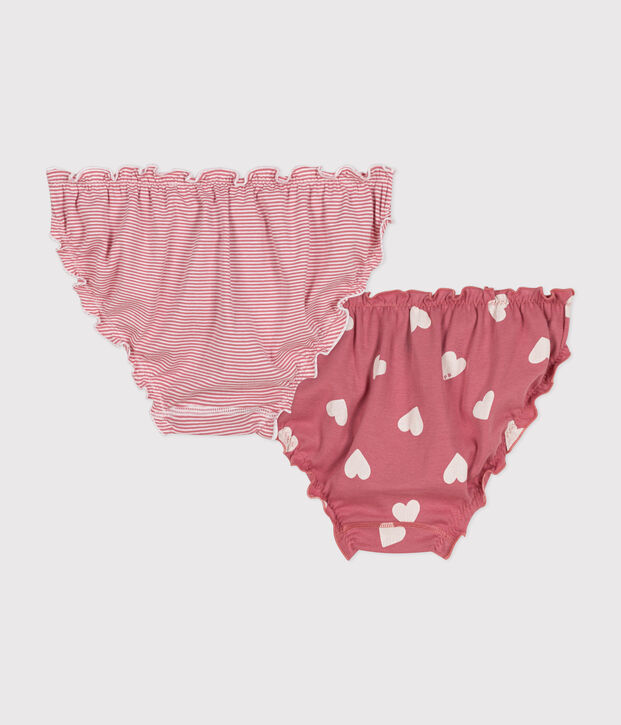 Women's ruffled cotton briefs - 2-pack multicolor