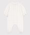 Babies' floral tube knit pyjama suit MARSHMALLOW white/MULTICO white