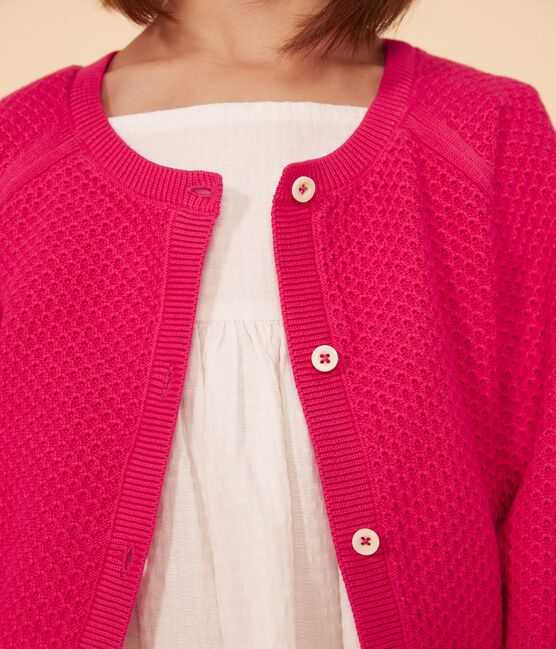 Girls' Cotton Cardigan DELHI pink