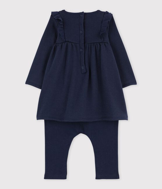 Baby Girls' Velour Knit Dress/Leggings SMOKING blue