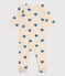 Babies' brushed fleece heart print pyjamas AVALANCHE blue/BEACH