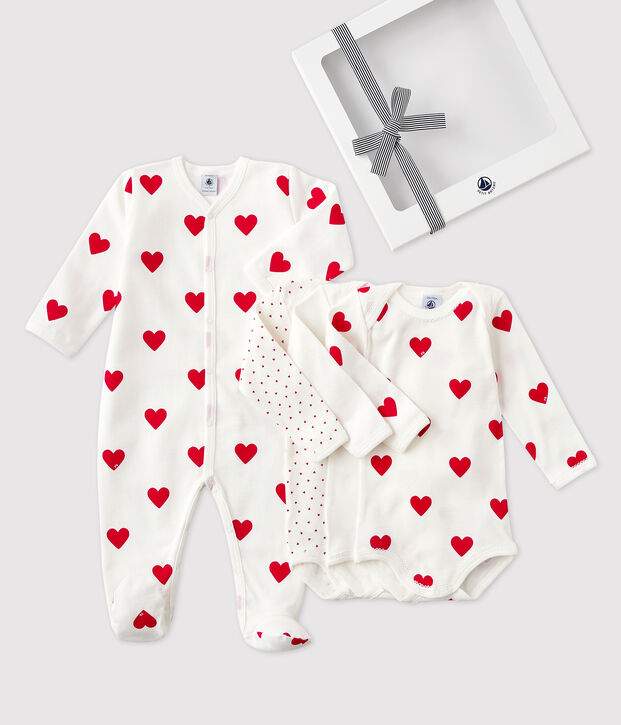 Babies' Heart Patterned Gift Set multicolor