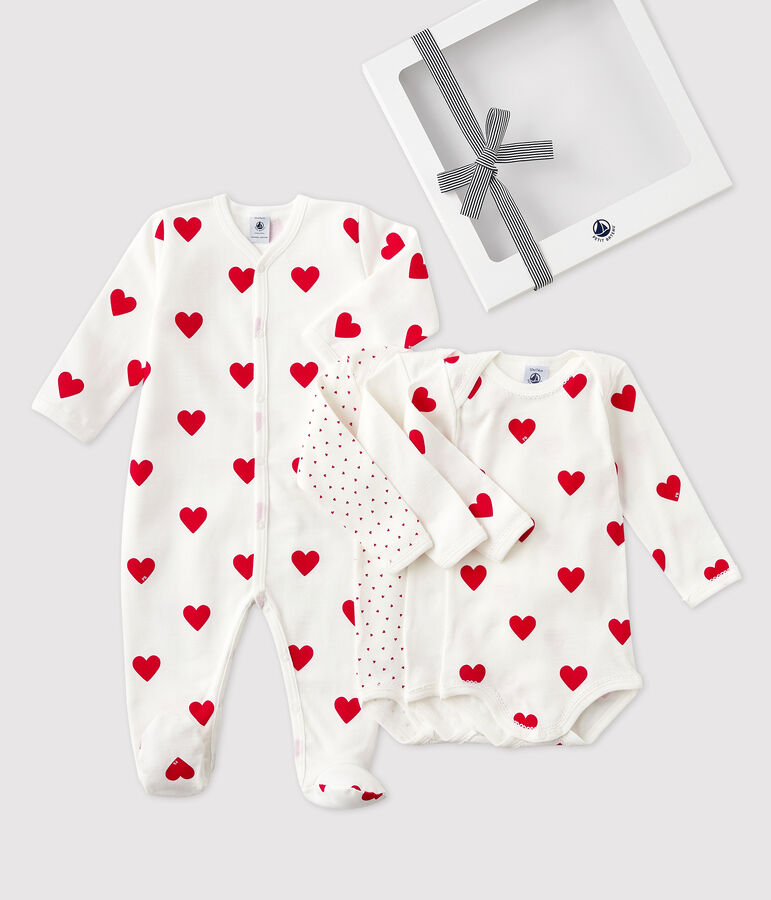 Babies' Heart Patterned Gift Set multicolor