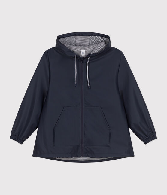 Women's hooded raincoat SMOKING blue