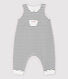 Babies' Stripy Organic Cotton Long Dungarees