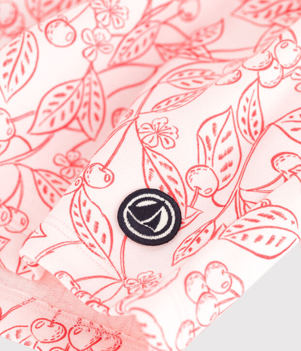 Children's printed cotton shorts pink/red