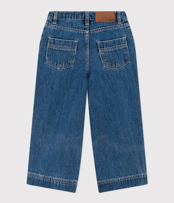 Baby Girls' Eco-Friendly Cotton Denim Trousers DENIM BLEU blue