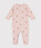 Babies' pyjama suit in star and heart print brushed fleece SALINE pink/MULTICO white