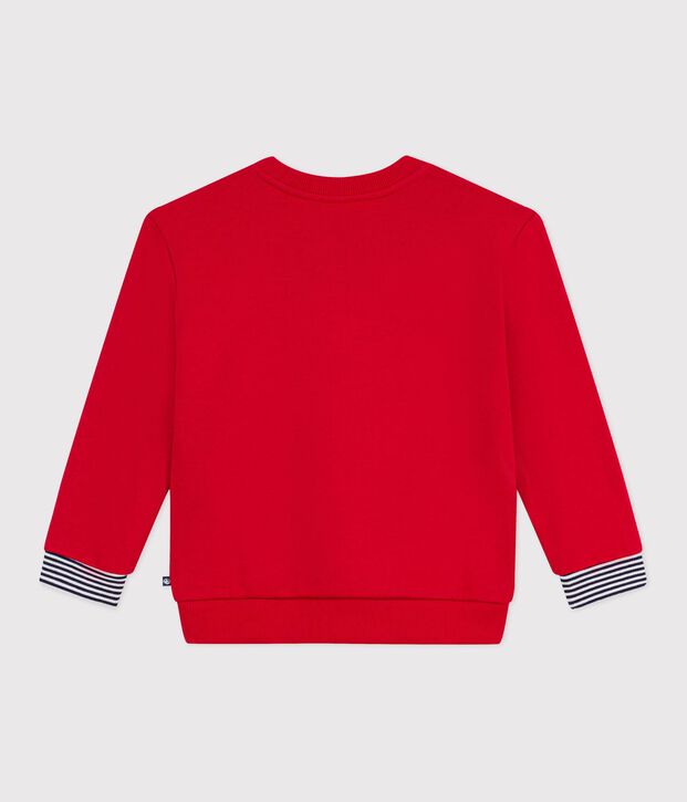 Children's printed cotton sweatshirt red