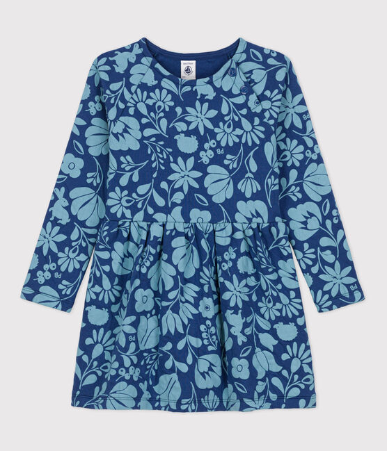 Girls' Long-Sleeved Floral Tube Knit Dress CREPUSCULE /ROVER