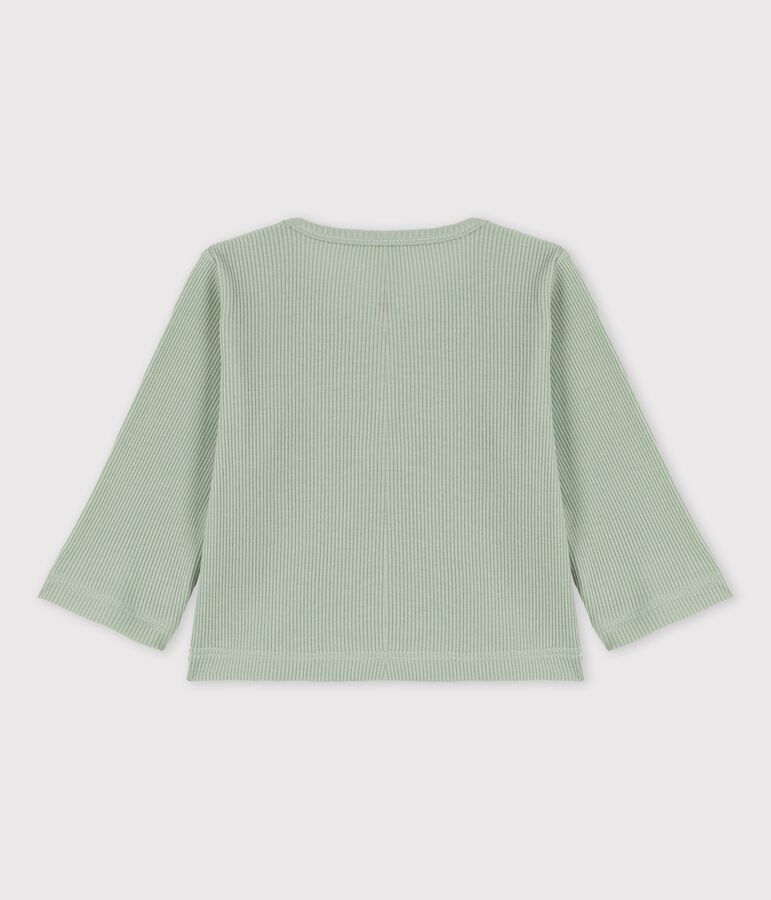 Babies' Cotton and Lyocell Cardigan green