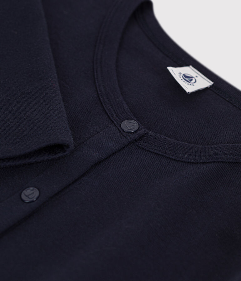 Women's Cotton Poppered Cardigan blue