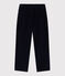 Children's straight plain corduroy trousers SMOKING blue