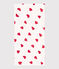 HEART PRINT COTTON GAUZE MUSLIN FOR BABY MARSHMALLOW white/TERKUIT red