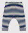 Babies' Stripy Tube Knit Trousers MEDIEVAL blue/MONTELIMAR