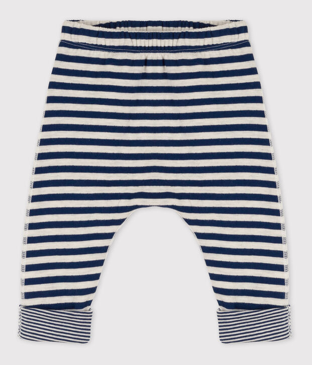 Babies' Stripy Tube Knit Trousers blue/beige
