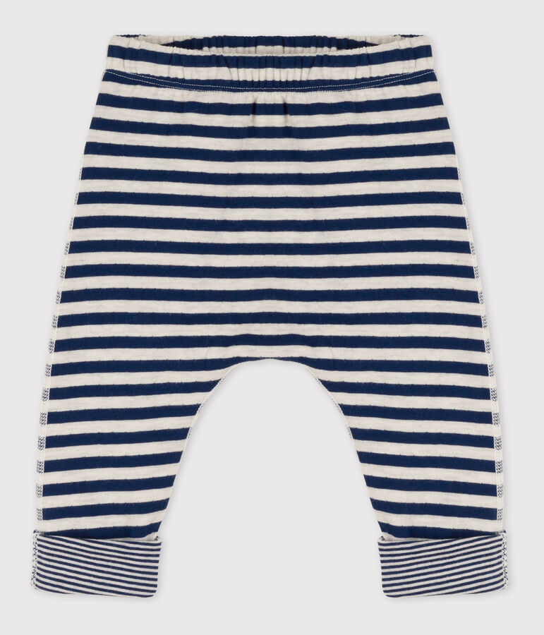 Babies' Stripy Tube Knit Trousers blue/beige