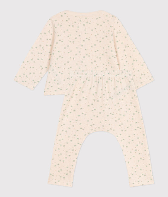 Babies' two-piece cotton outfit AVALANCHE white/MULTICO