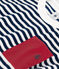Boys' Stripy Terry Sweatshirt MEDIEVAL blue/MARSHMALLOW white