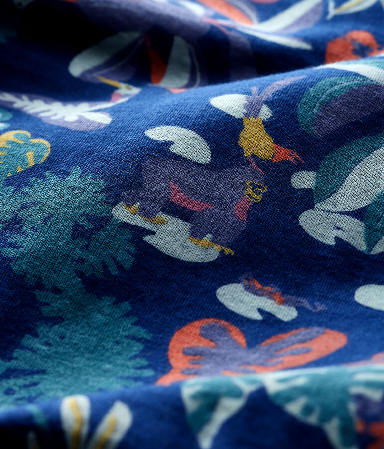 Babies' Zip-Up Tube Knit Sleepsuit blue/multicolor