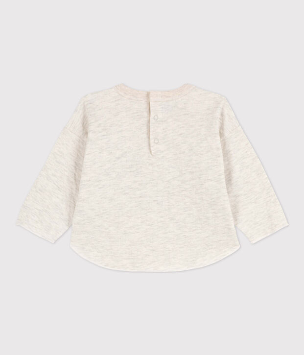 Babies' Long-Sleeved tube Knit T-Shirt MONTELIMAR CHINE