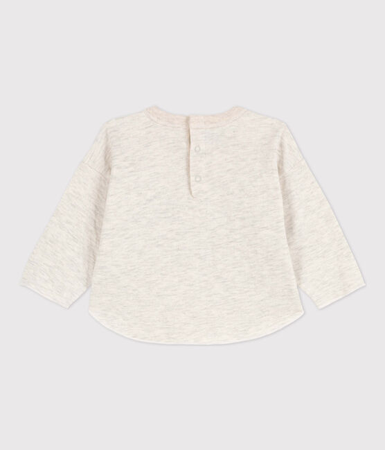 Babies' Long-Sleeved tube Knit T-Shirt MONTELIMAR CHINE beige