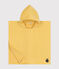 Children's stripy terry poncho NECTAR yellow/AVALANCHE